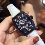 Copy Franck Muller Geneve Platinum Rotor Black Diamond Watches